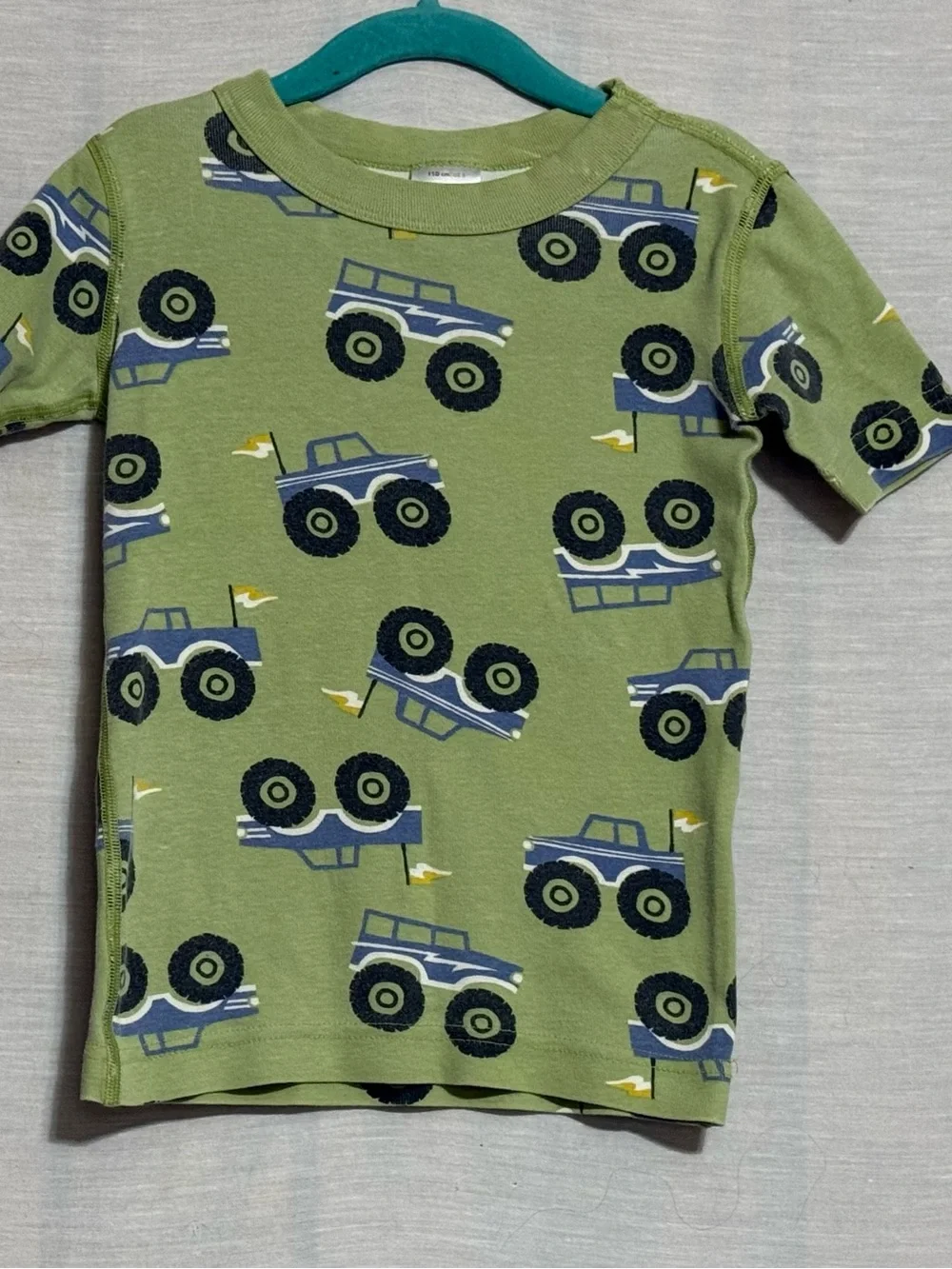 Hanna Andersson Size 5 Monster Truck Organic Cotton Pajama Set